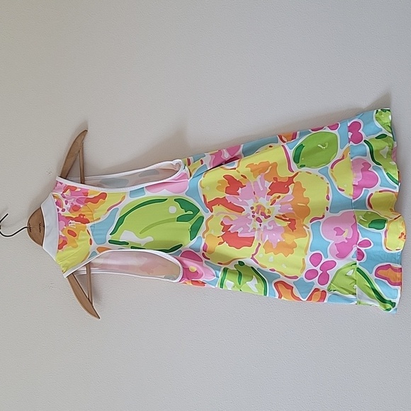 Allie Burke Floral Print Flounce 1/4 Zip Golf Dress Short Size SMALL - Picture 6 of 7